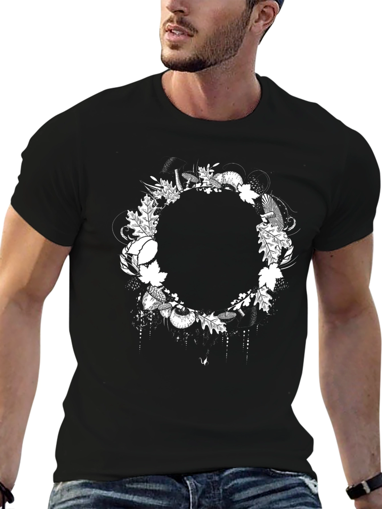 Nature Wreath Graphic T-Shirt