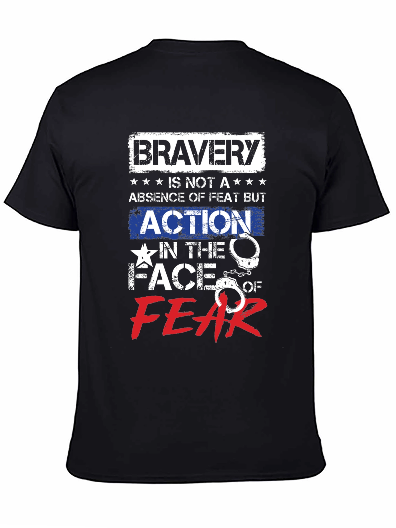 Bravery Action Face Fear Graphic T-Shirt