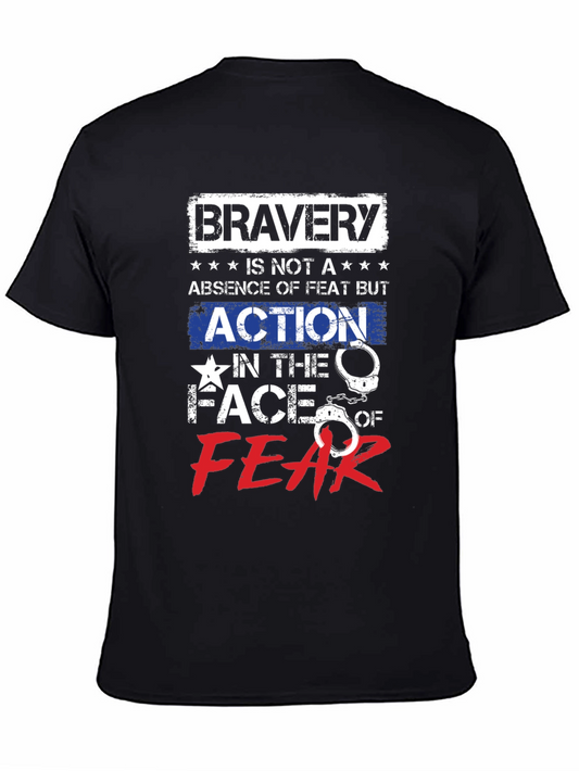 Bravery Action Face Fear Graphic T-Shirt