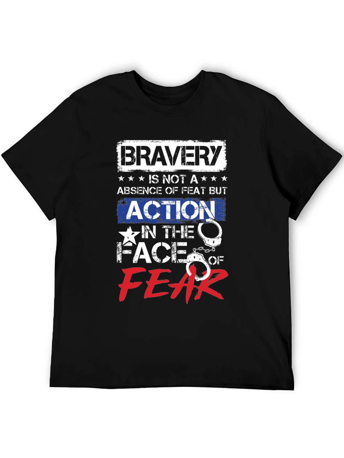 Bravery Action Face Fear Graphic T-Shirt