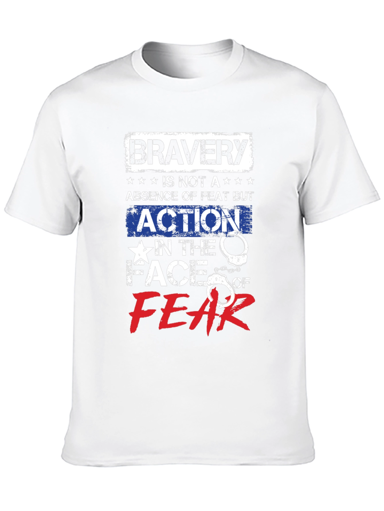 Bravery Action Face Fear Graphic T-Shirt