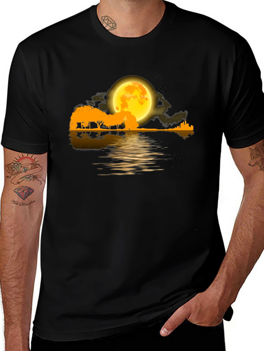Moonlit River Guitar T-Shirt