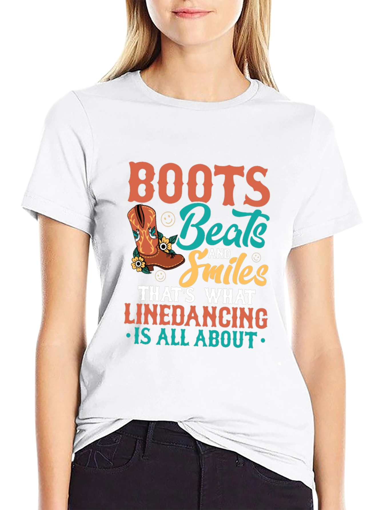 Boots Beats Smiles Linedancing T-Shirt