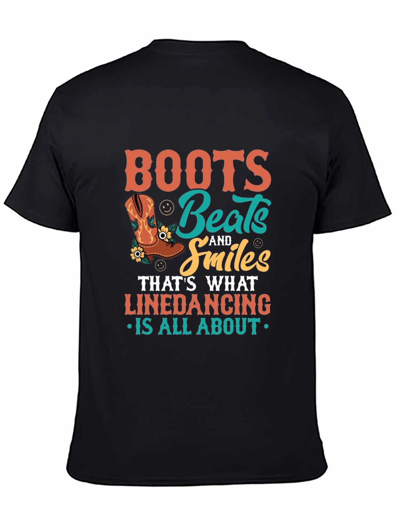 Boots Beats Smiles Linedancing T-Shirt