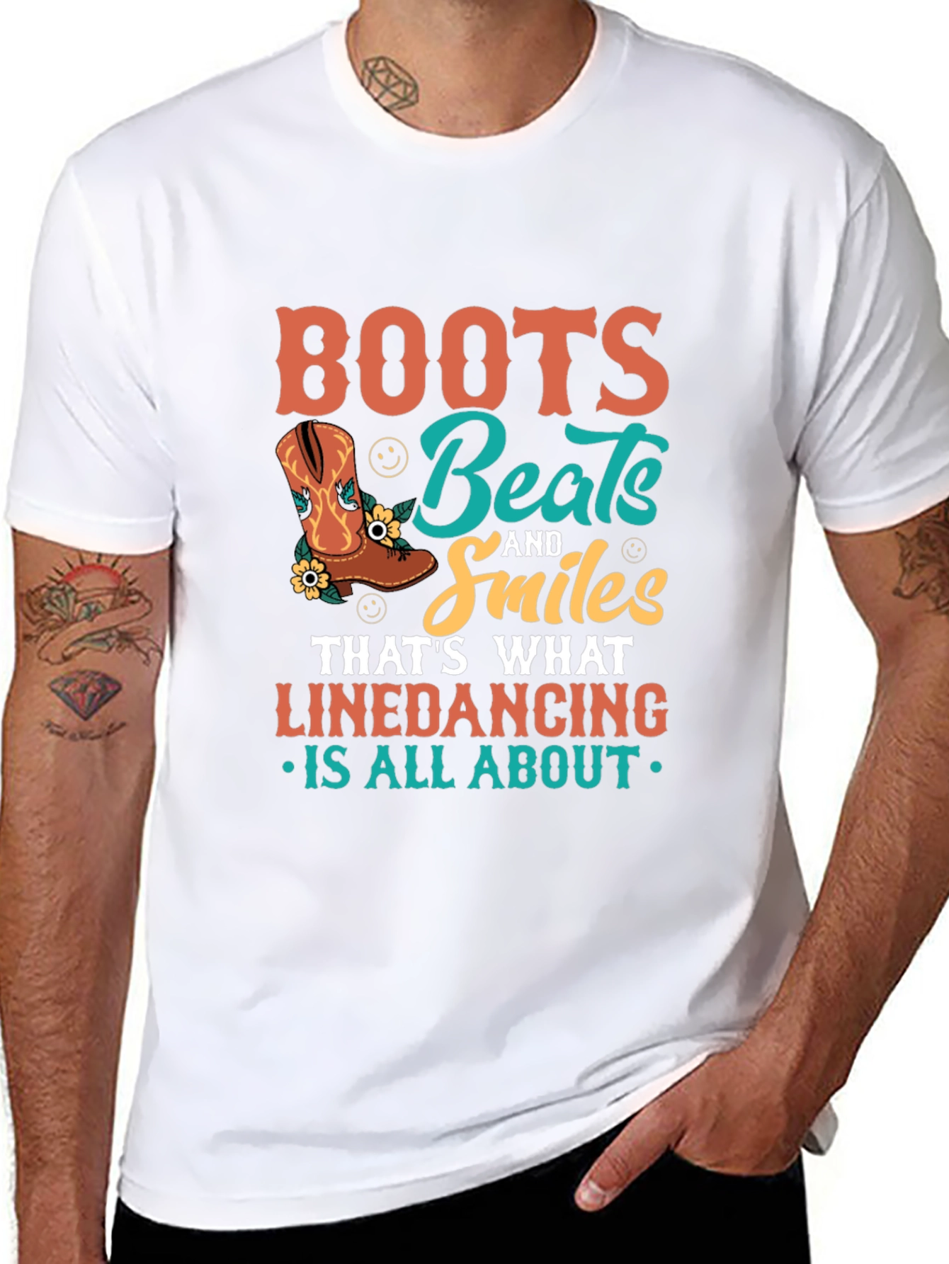 Boots Beats Smiles Linedancing T-Shirt