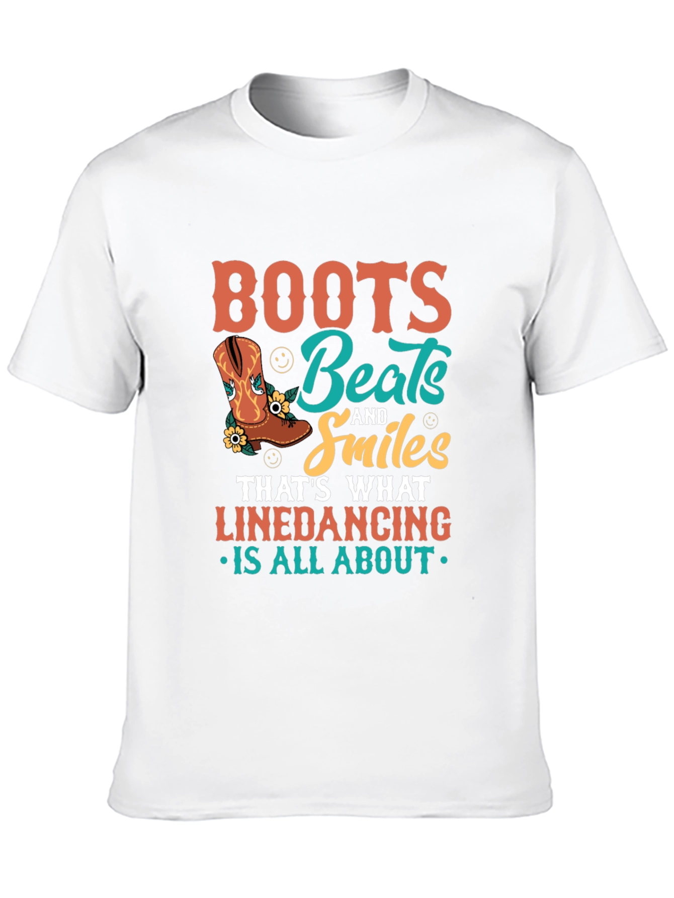 Boots Beats Smiles Linedancing T-Shirt