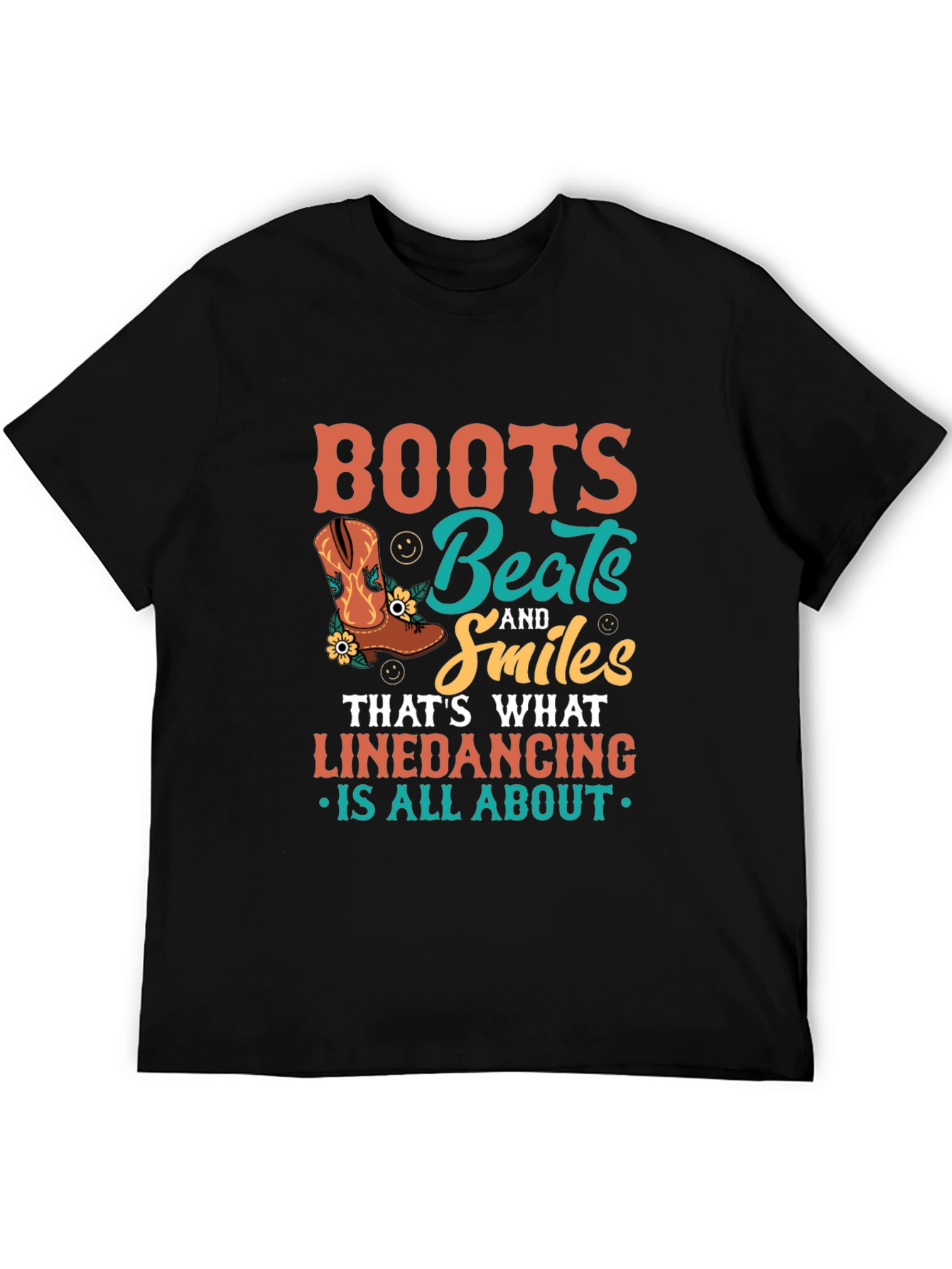 Boots Beats Smiles Linedancing T-Shirt