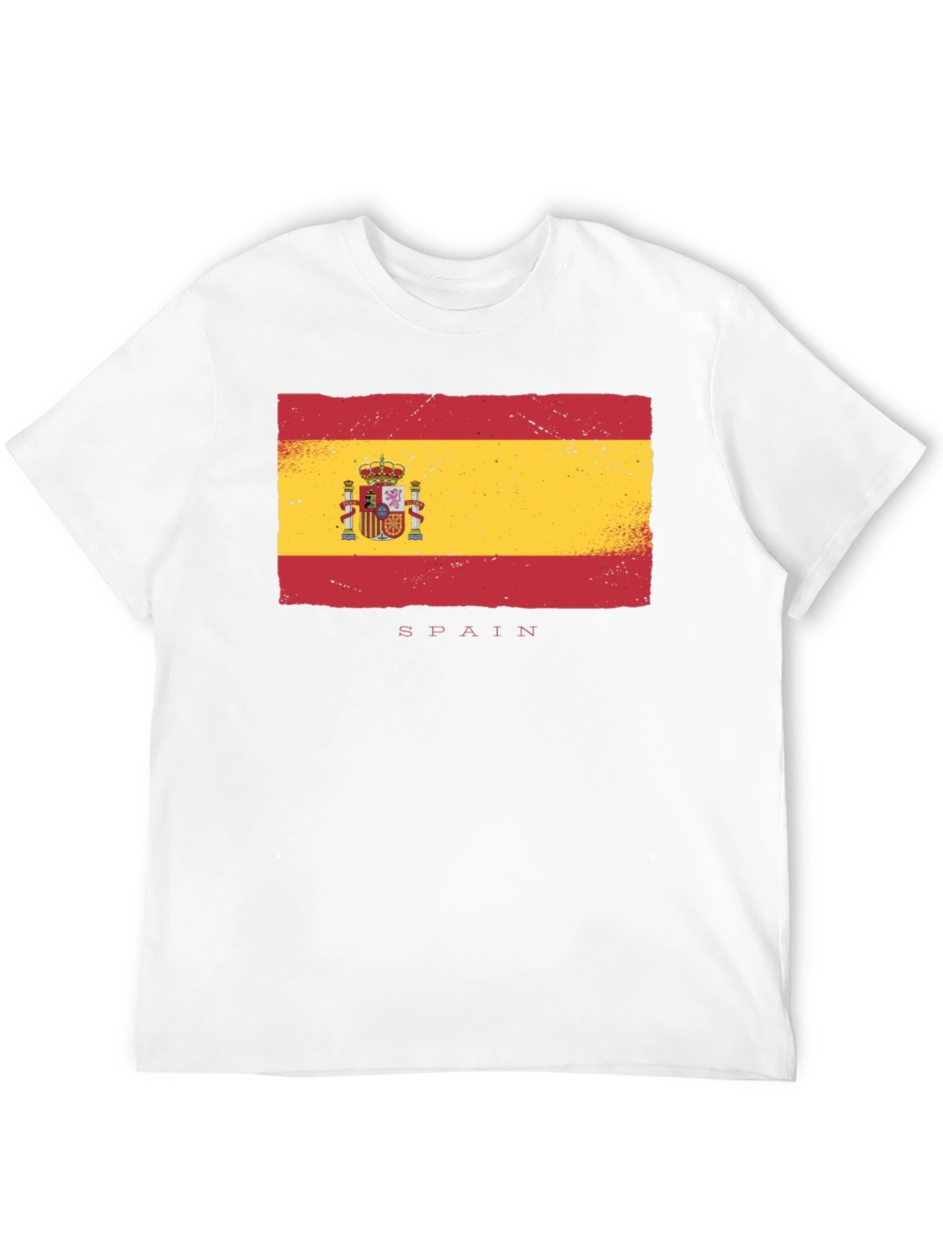 Spain Flag T-Shirt - Distressed Design