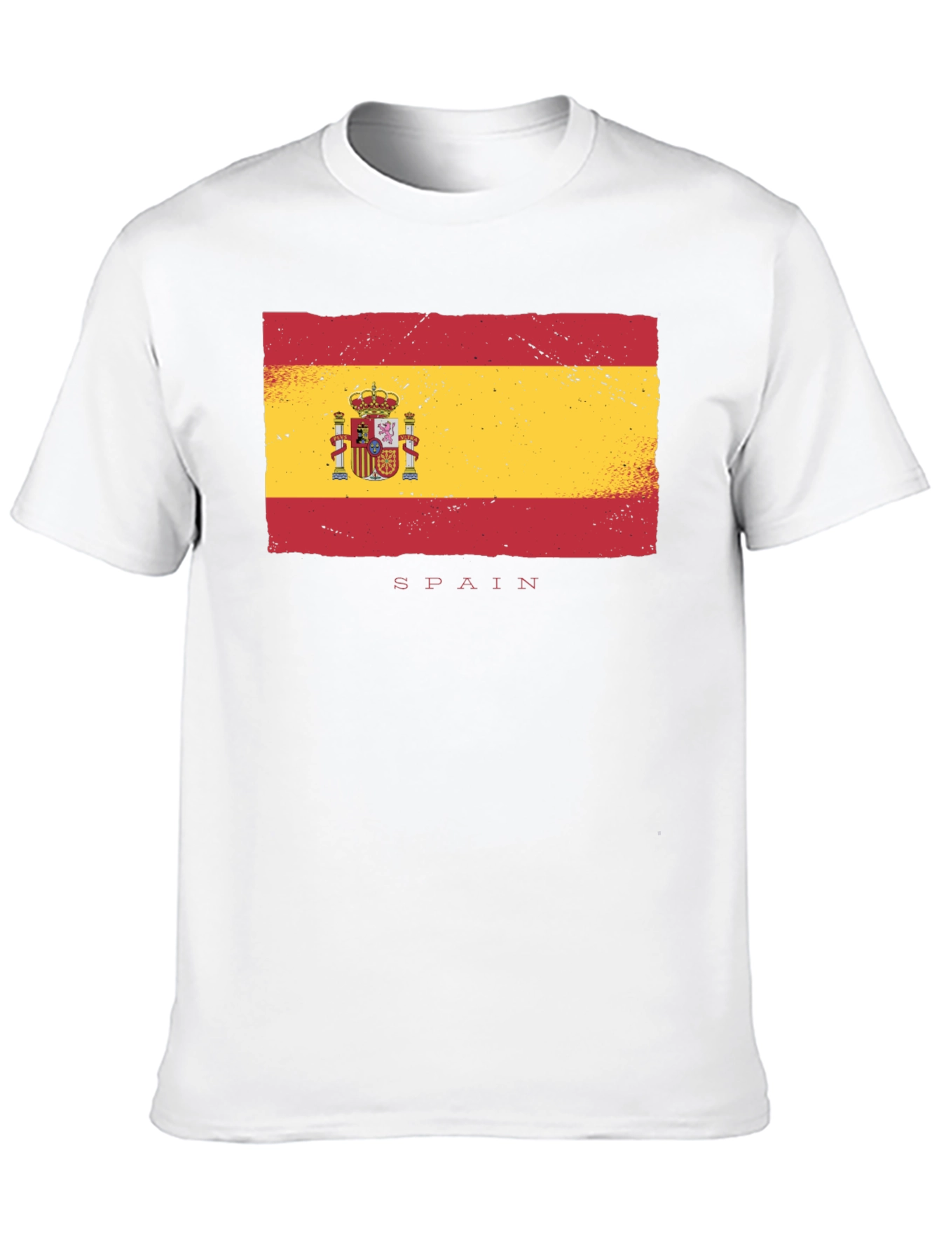 Spain Flag T-Shirt - Distressed Design