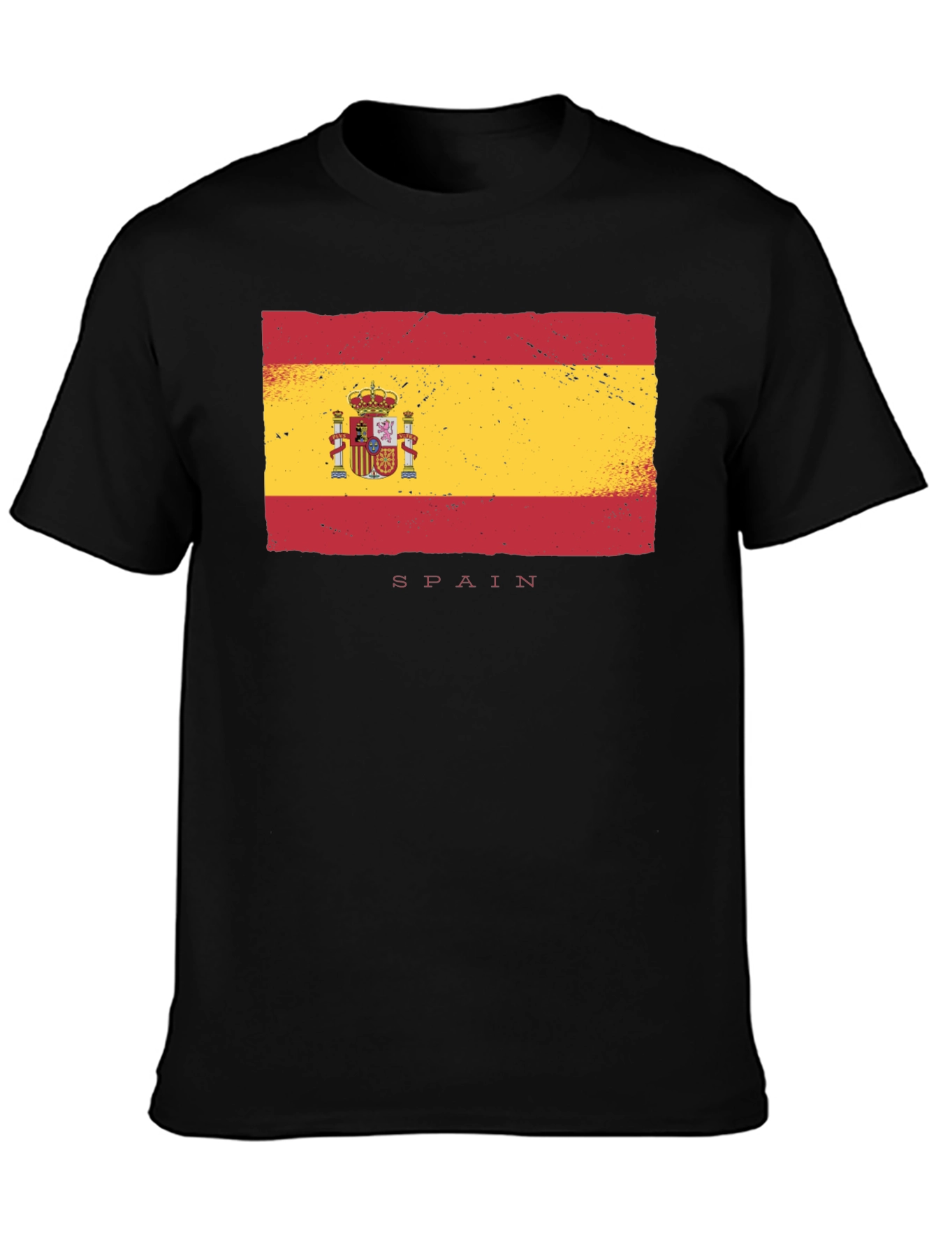 Spain Flag T-Shirt - Distressed Design