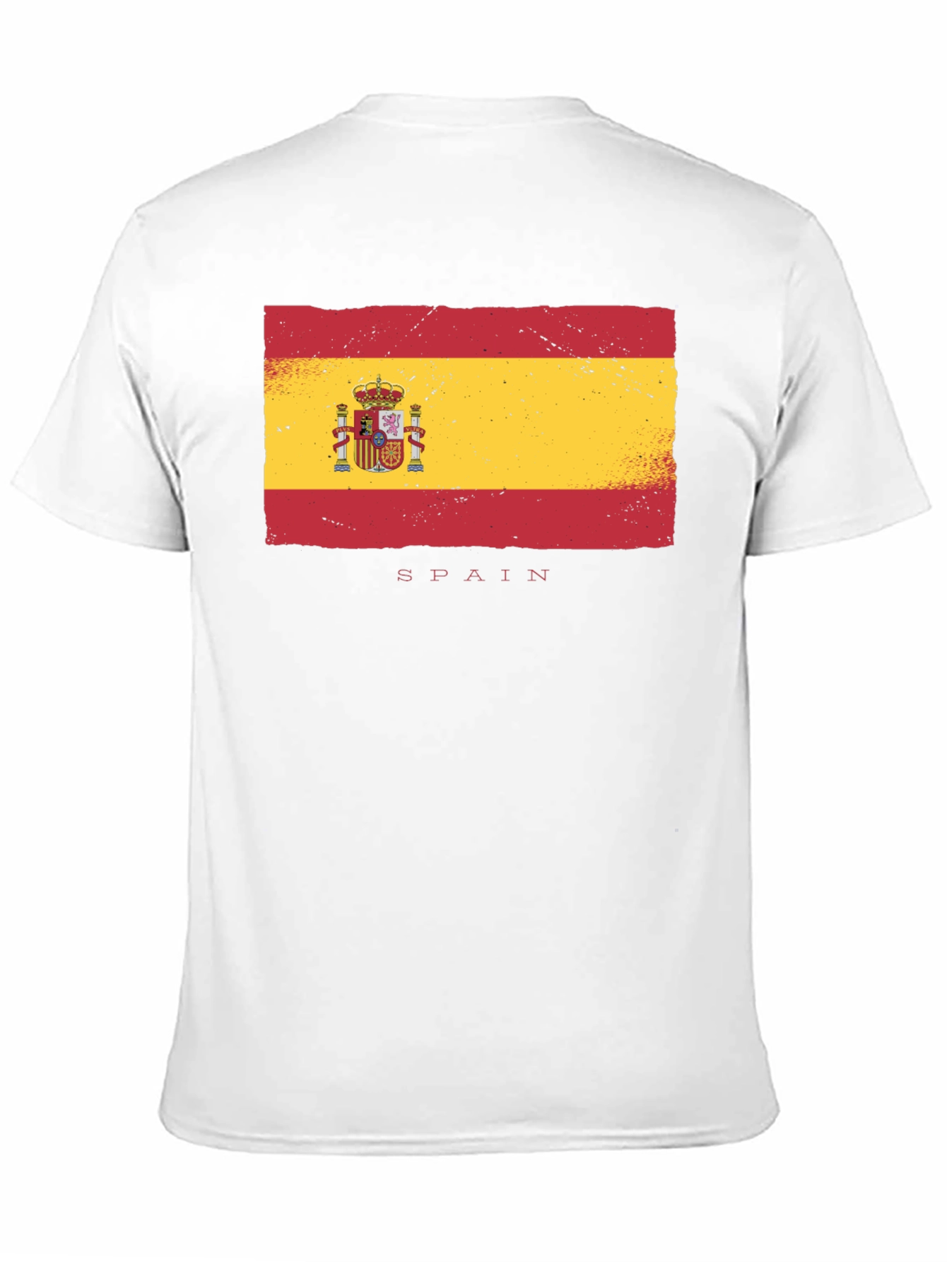 Spain Flag T-Shirt - Distressed Design