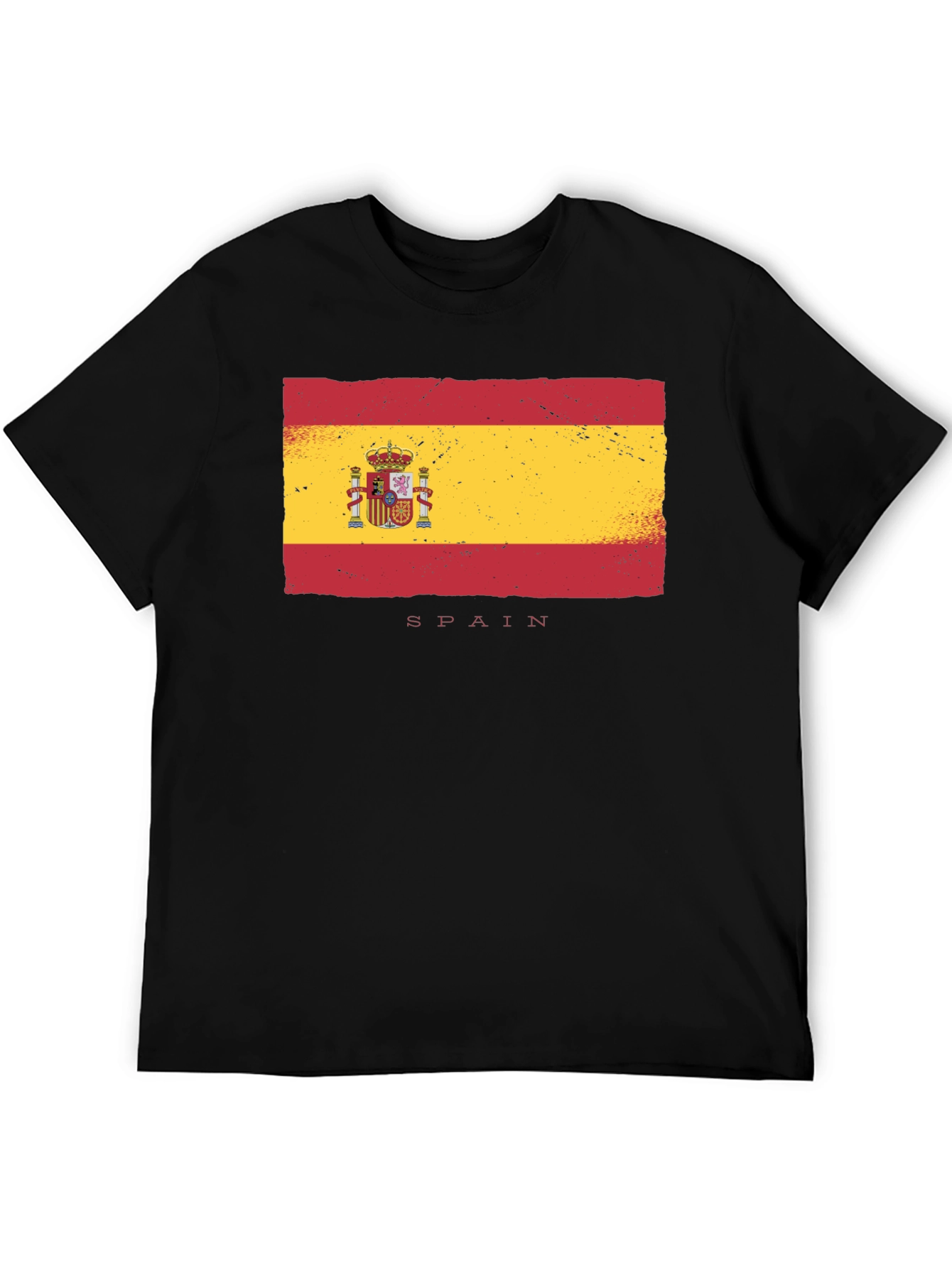 Spain Flag T-Shirt - Distressed Design