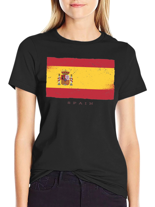 Spain Flag T-Shirt - Distressed Design