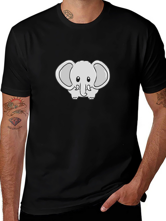 Cute Elephant Graphic Tee - Soft Cotton Blend
