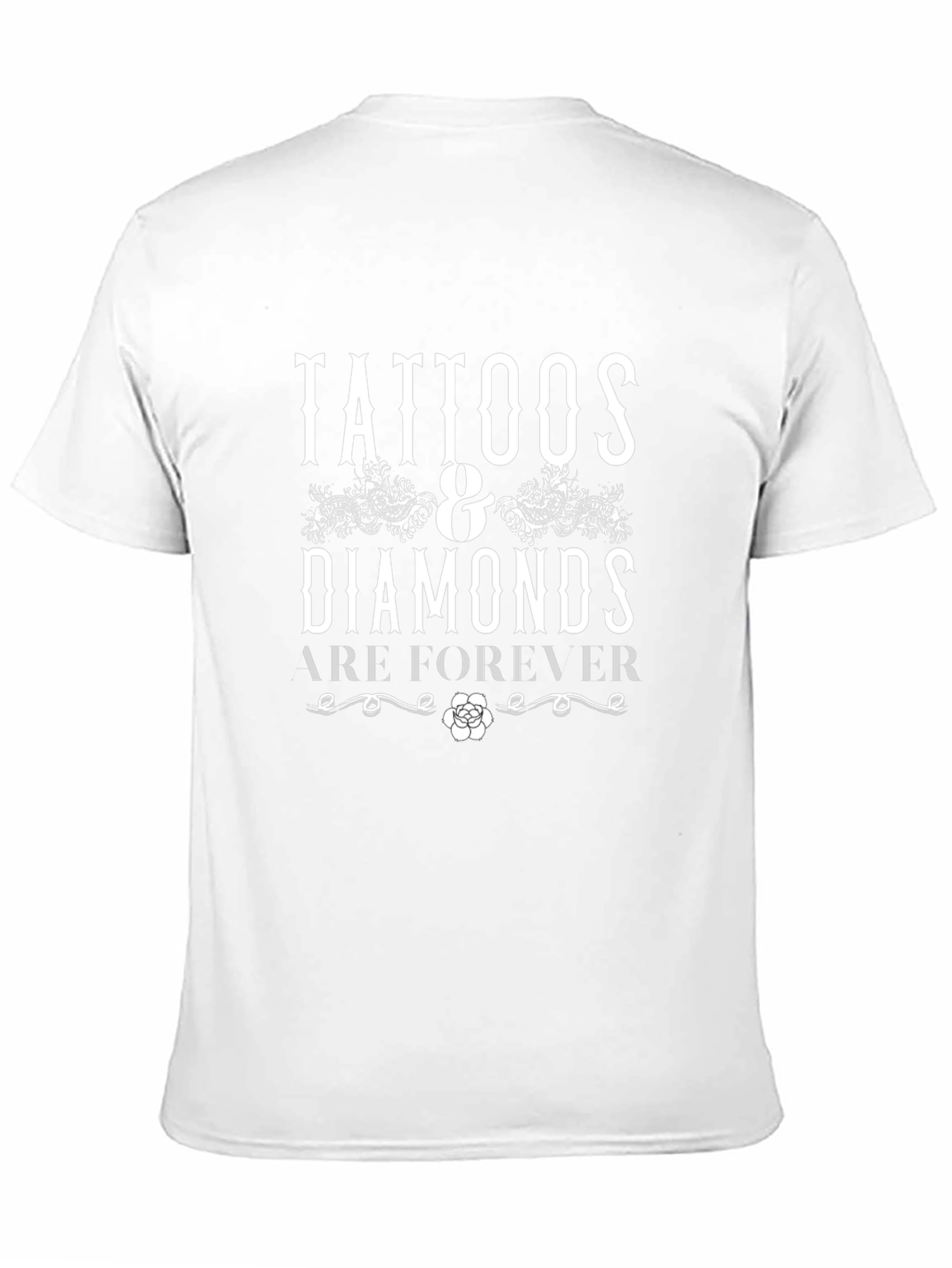Tattoos & Diamonds Graphic Print Black Tee
