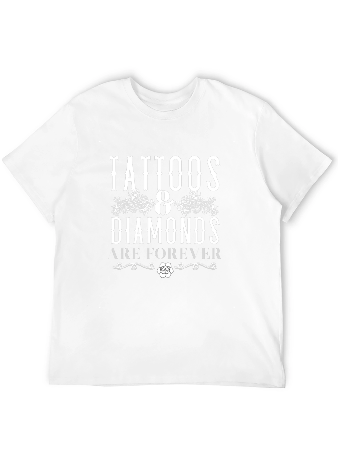Tattoos & Diamonds Graphic Print Black Tee