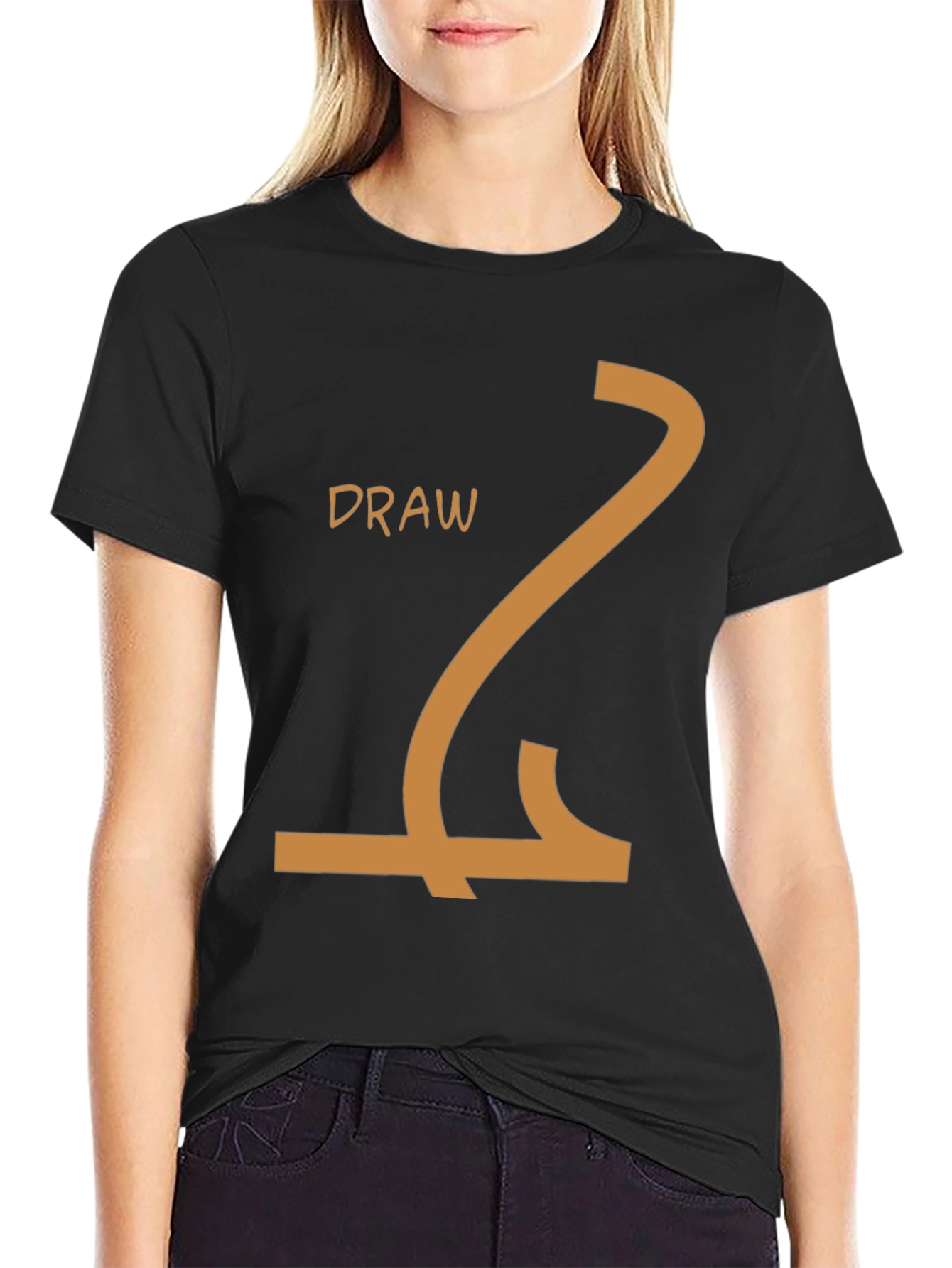 Draw Line Art T-Shirt - Creative Design Tee