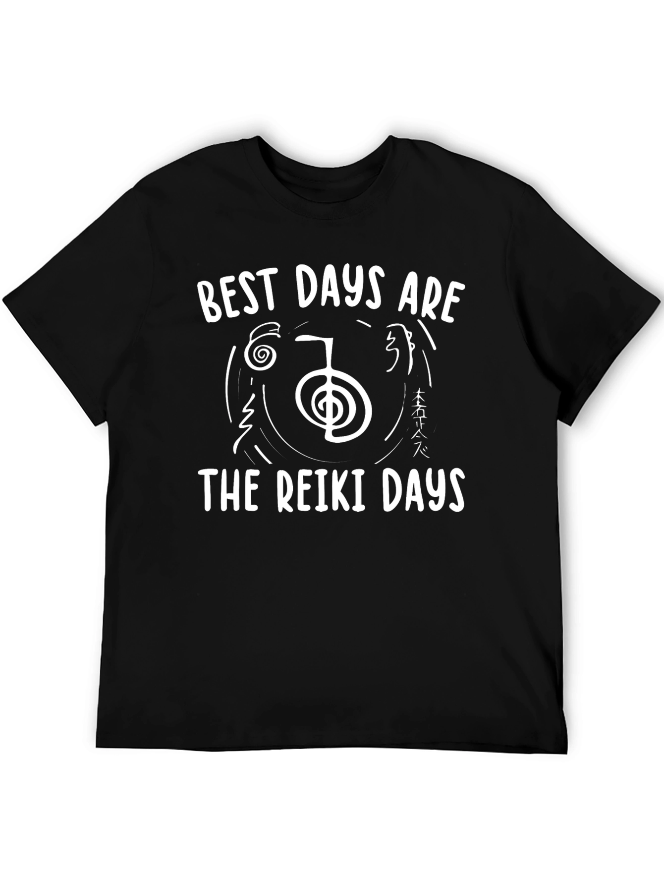 Reiki Days Black Graphic T-Shirt