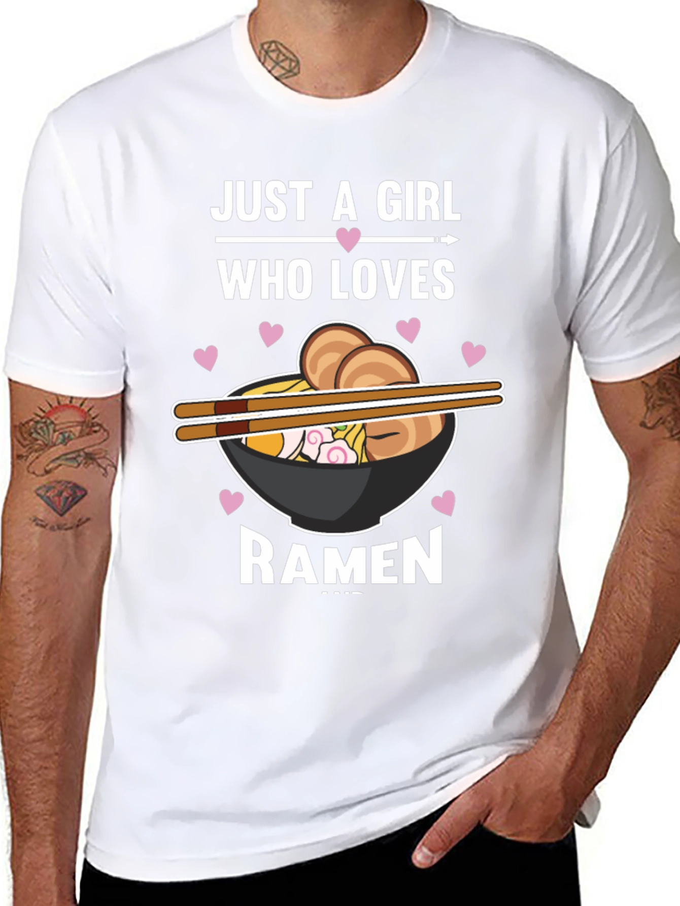 Just A Girl Who Loves Ramen Graphic T-Shirt