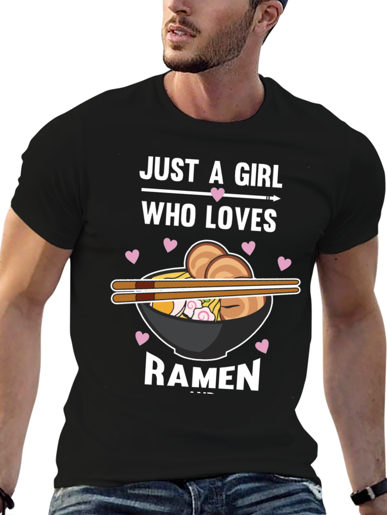 Just A Girl Who Loves Ramen Graphic T-Shirt