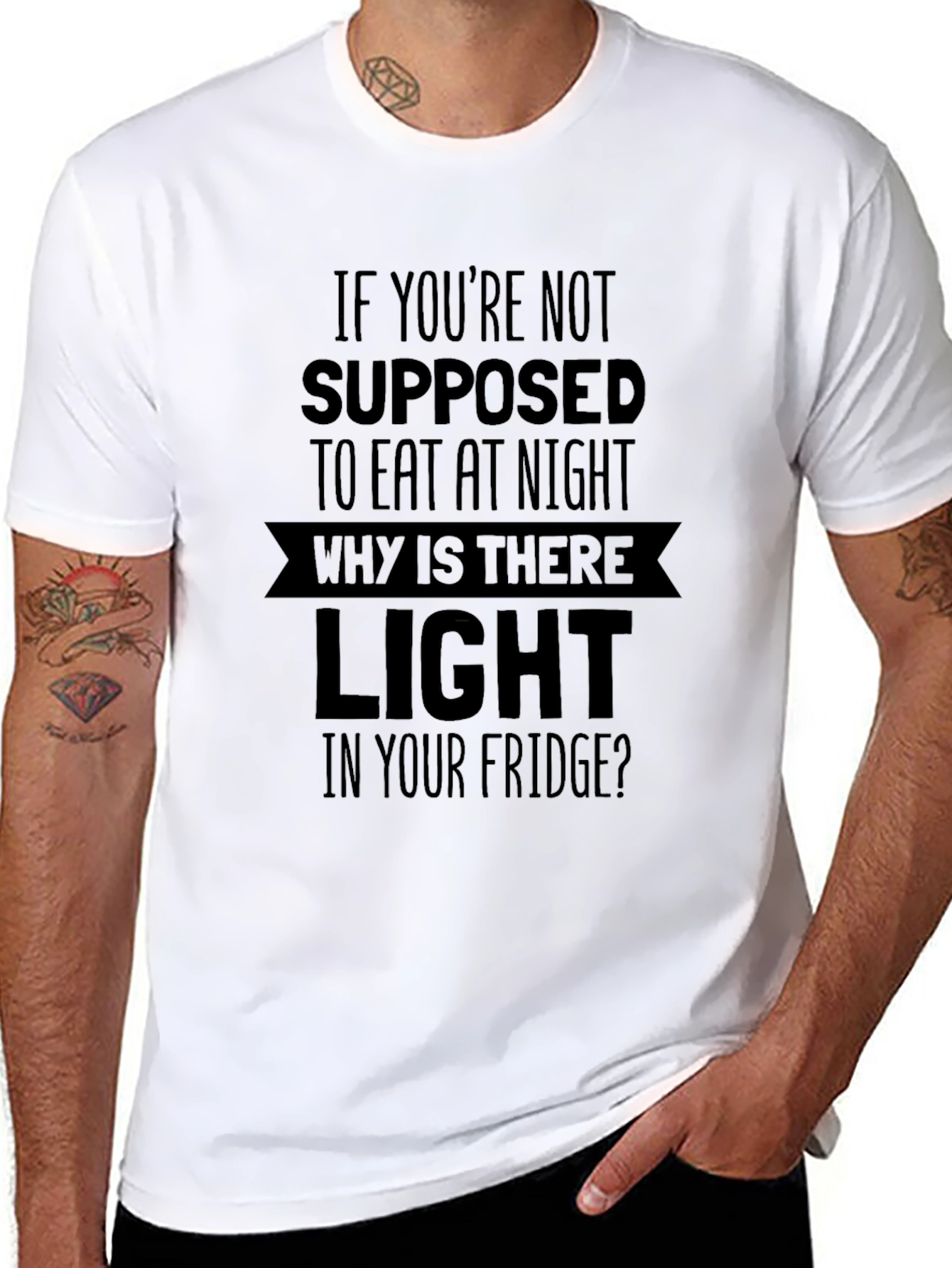 Funny Midnight Snack Black T-Shirt