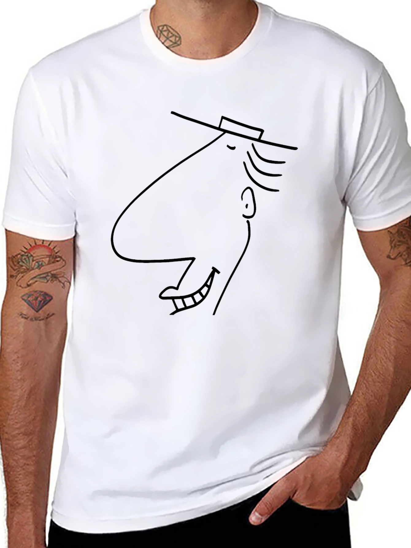 Cartoon Character Black T-Shirt