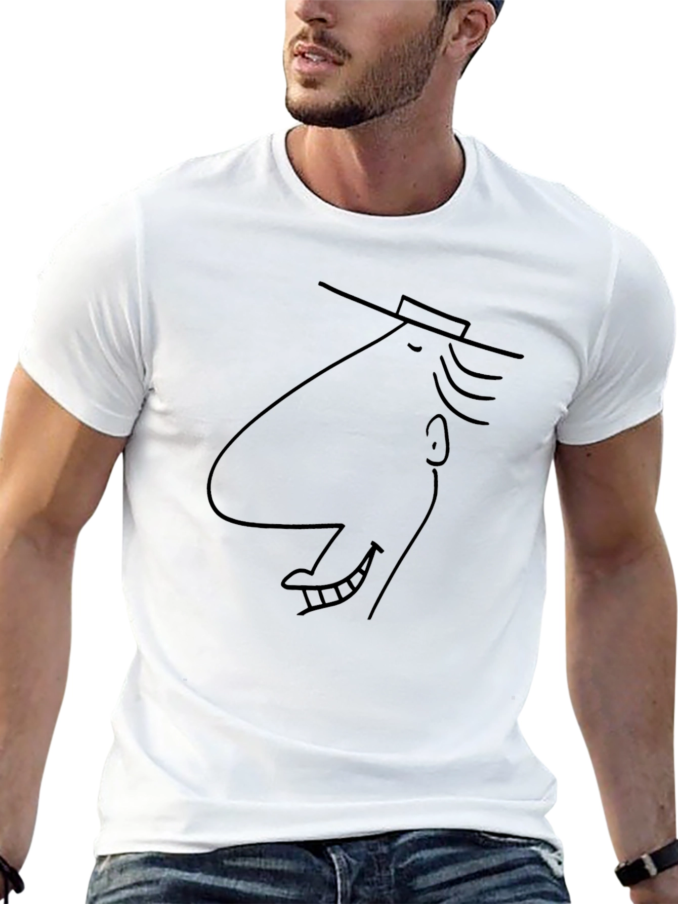 Cartoon Character Black T-Shirt