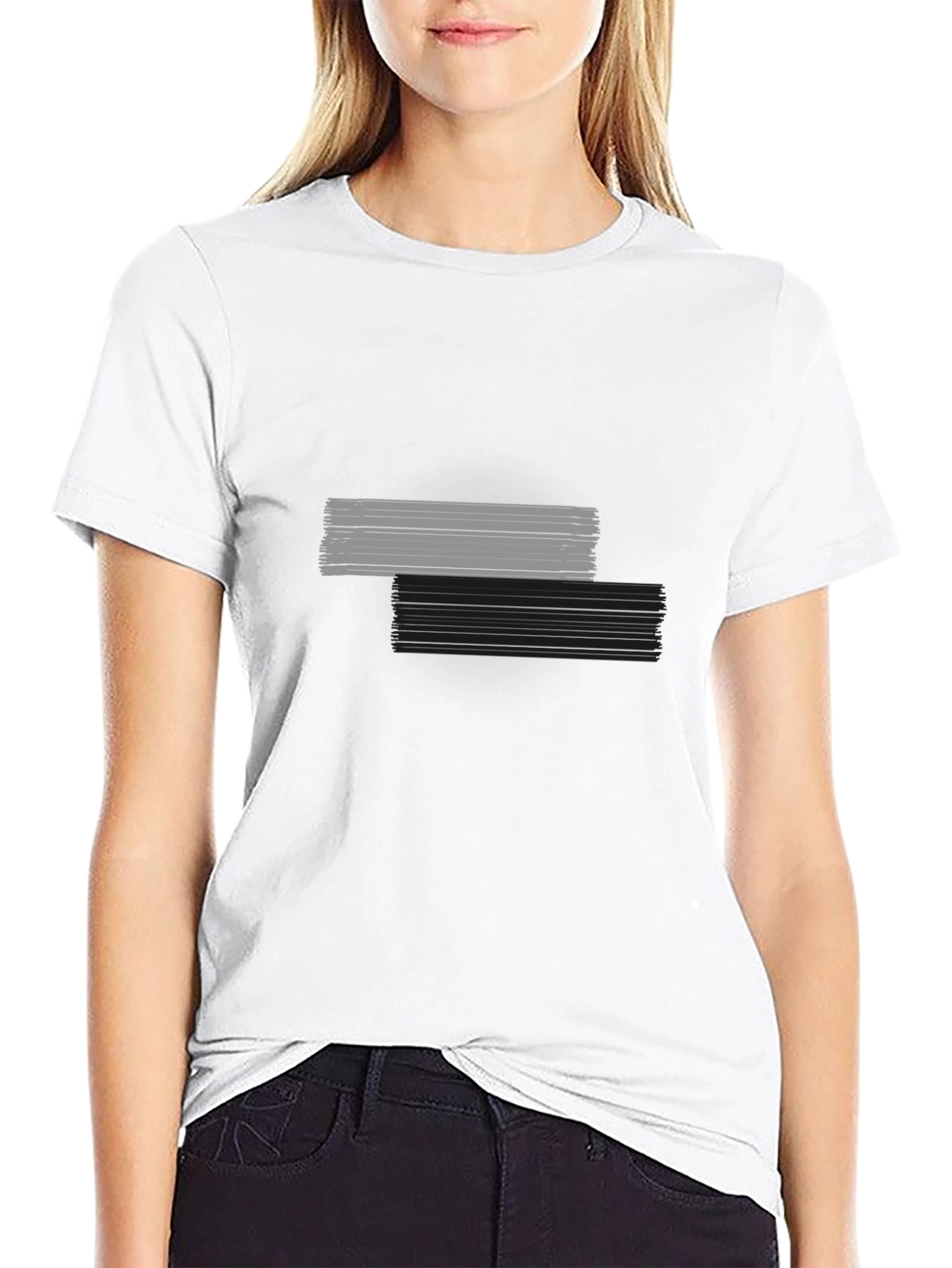 Modern Graphic Tee - Black Casual Style