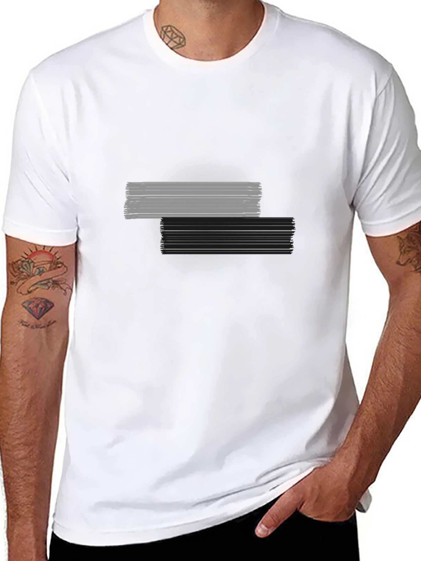 Modern Graphic Tee - Black Casual Style