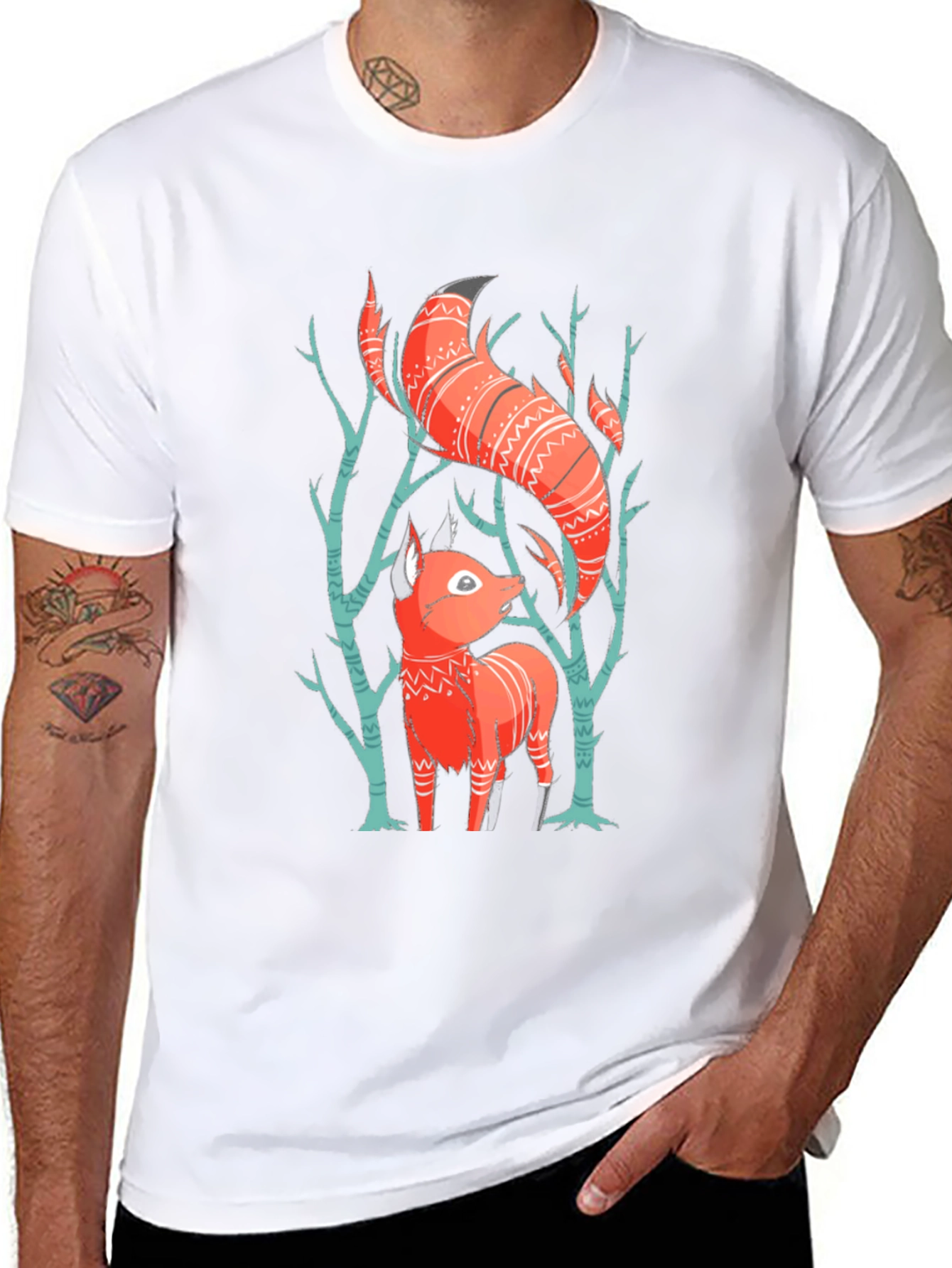 Fox Graphic Tee - Forest Animal Shirt