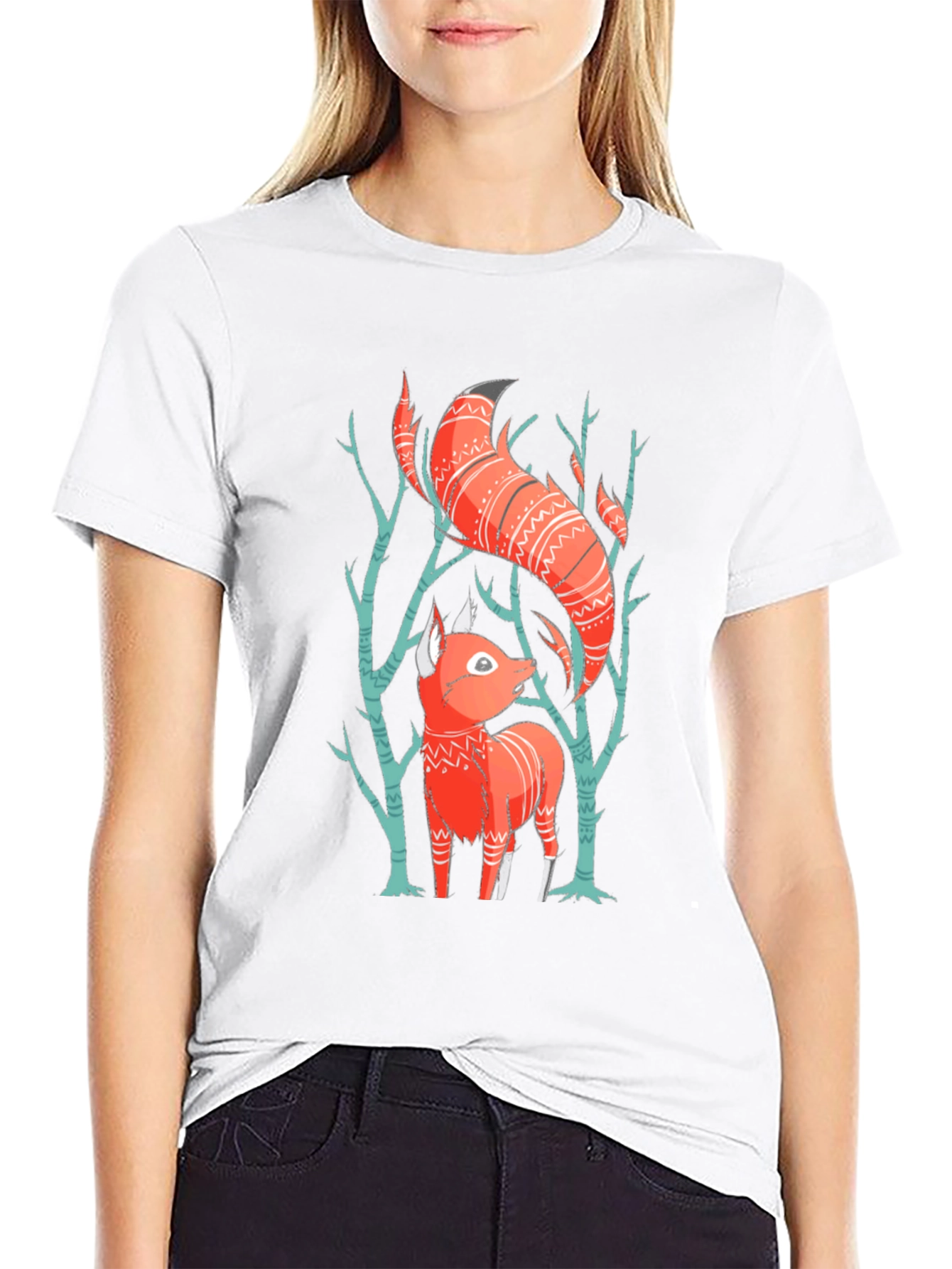Fox Graphic Tee - Forest Animal Shirt