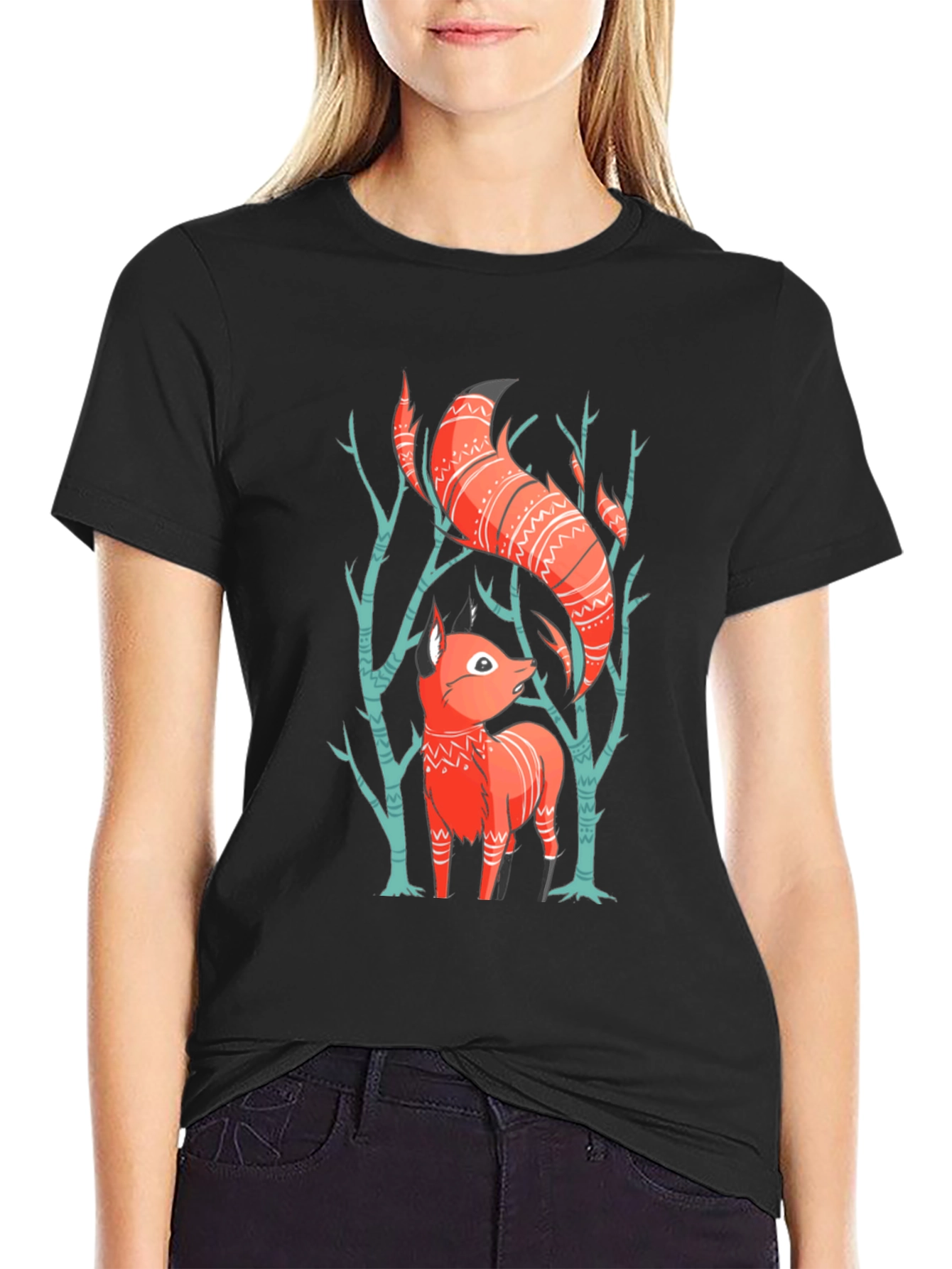 Fox Graphic Tee - Forest Animal Shirt