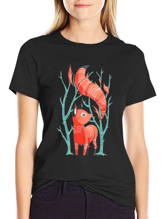 Fox Graphic Tee - Forest Animal Shirt