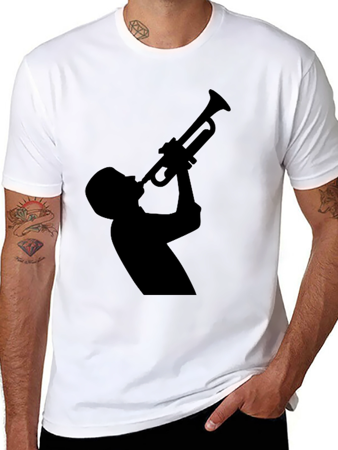 Jazz Trumpet Silhouette T-Shirt