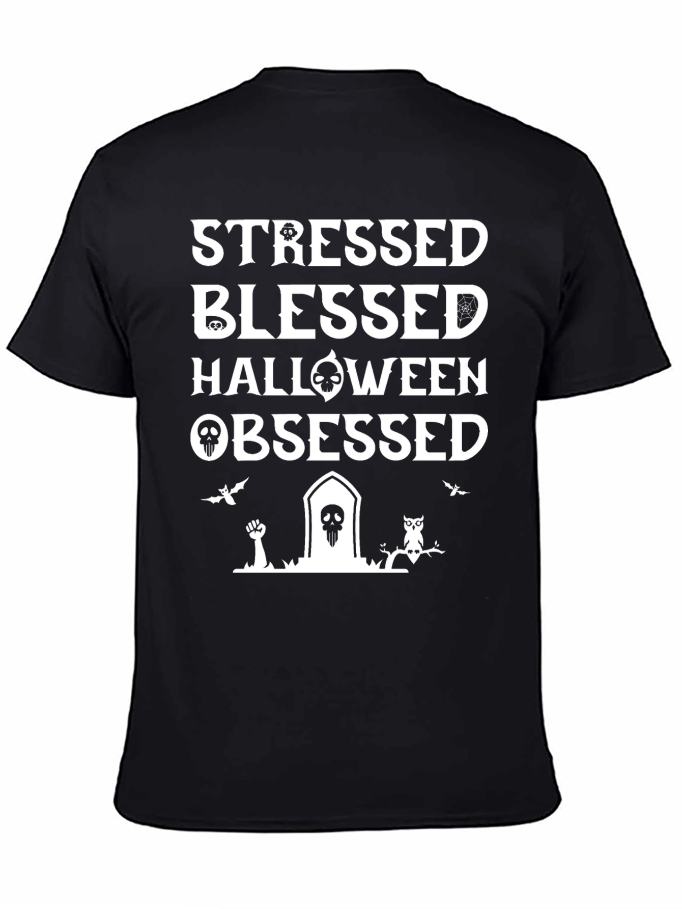Stressed Blessed Halloween Obsessed T-Shirt