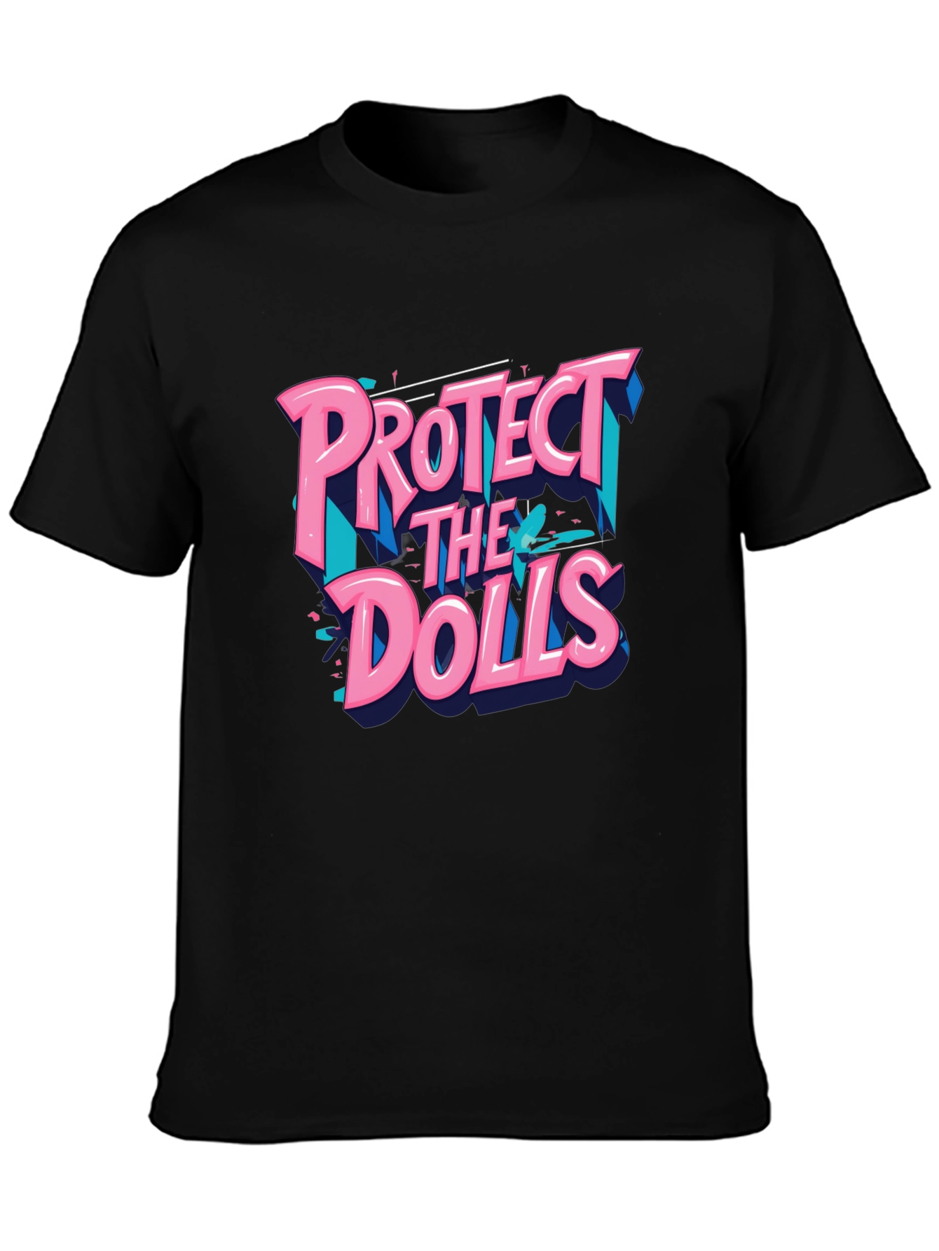 Protect The Dolls Graphic T-Shirt - Black