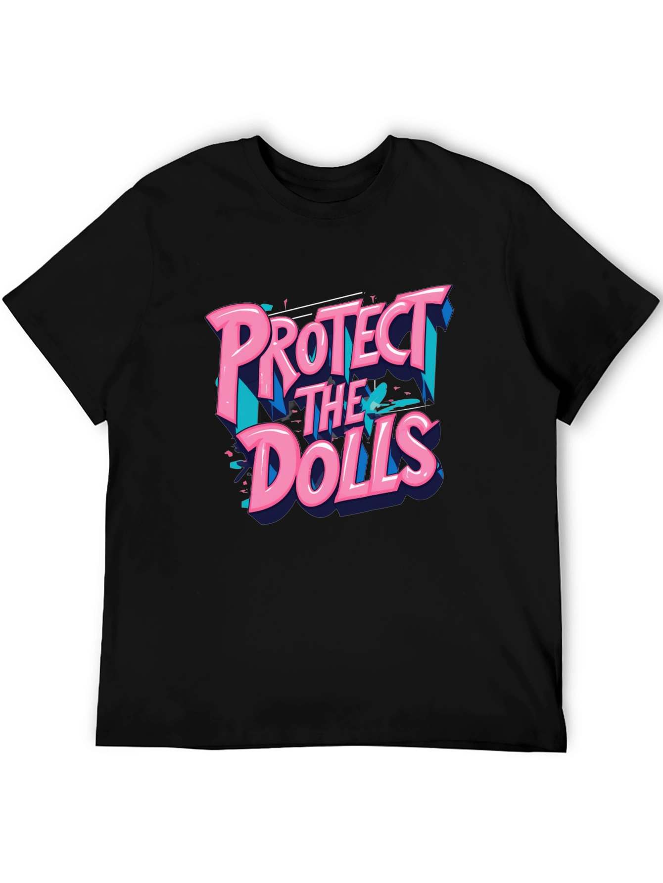 Protect The Dolls Graphic T-Shirt - Black