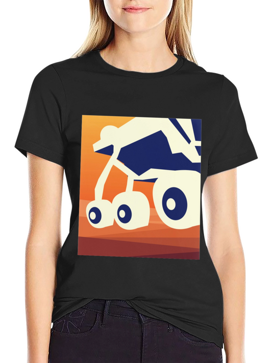 Abstract Rover Graphic Tee - Black Unisex T-Shirt