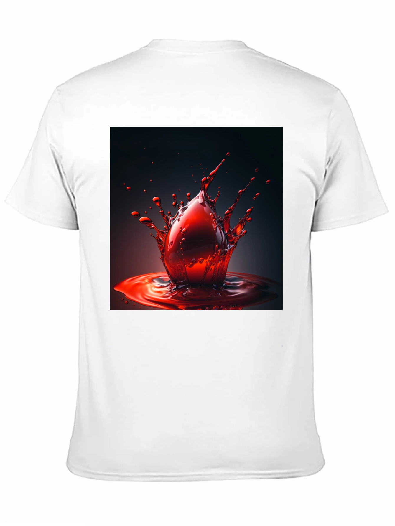 Blood Drop Tee - Bold Graphic Print Black Shirt