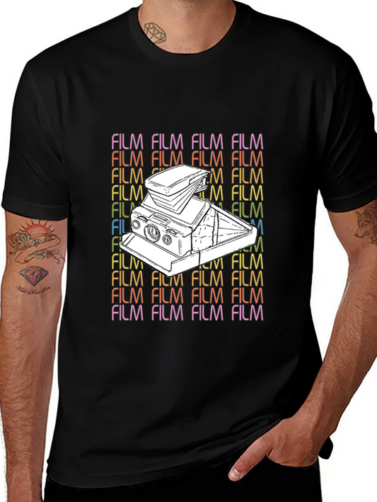 Retro Film Camera Graphic Tee - Vintage Style