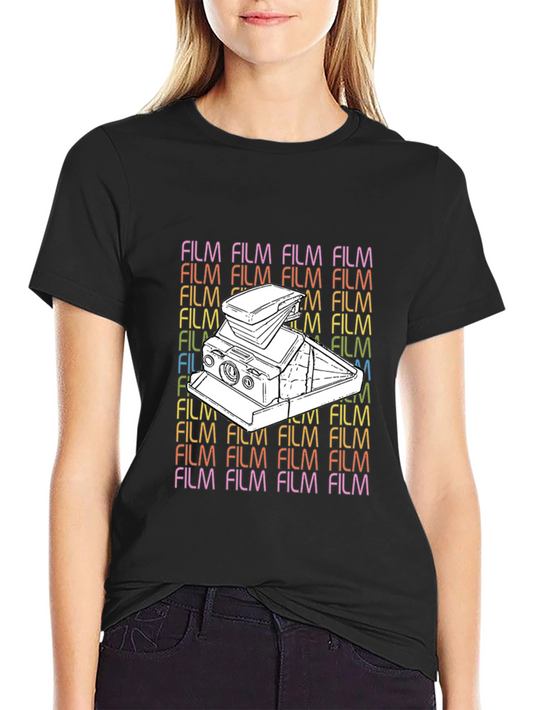 Retro Film Camera Graphic Tee - Vintage Style