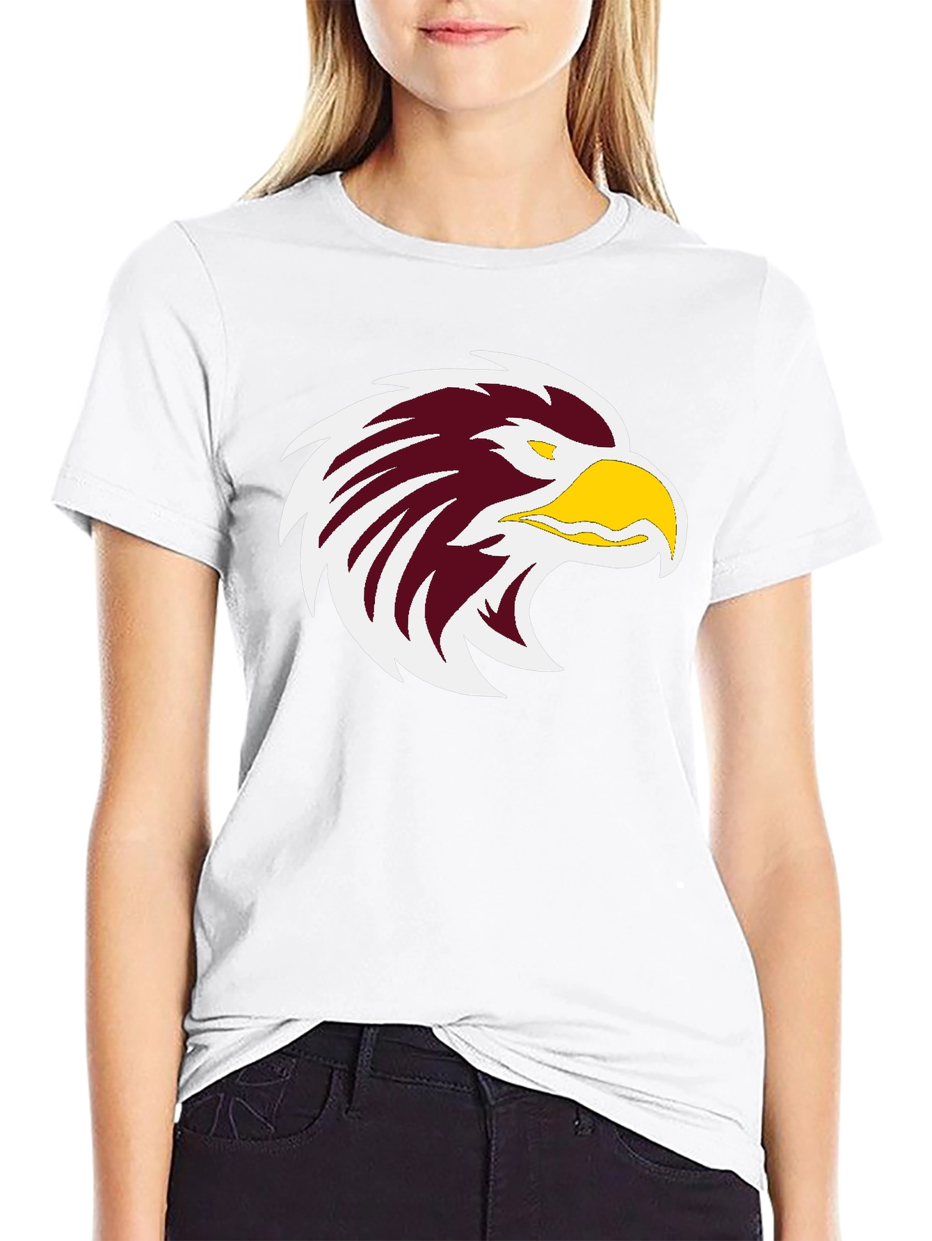 Bold Eagle Graphic Print Black T-Shirt