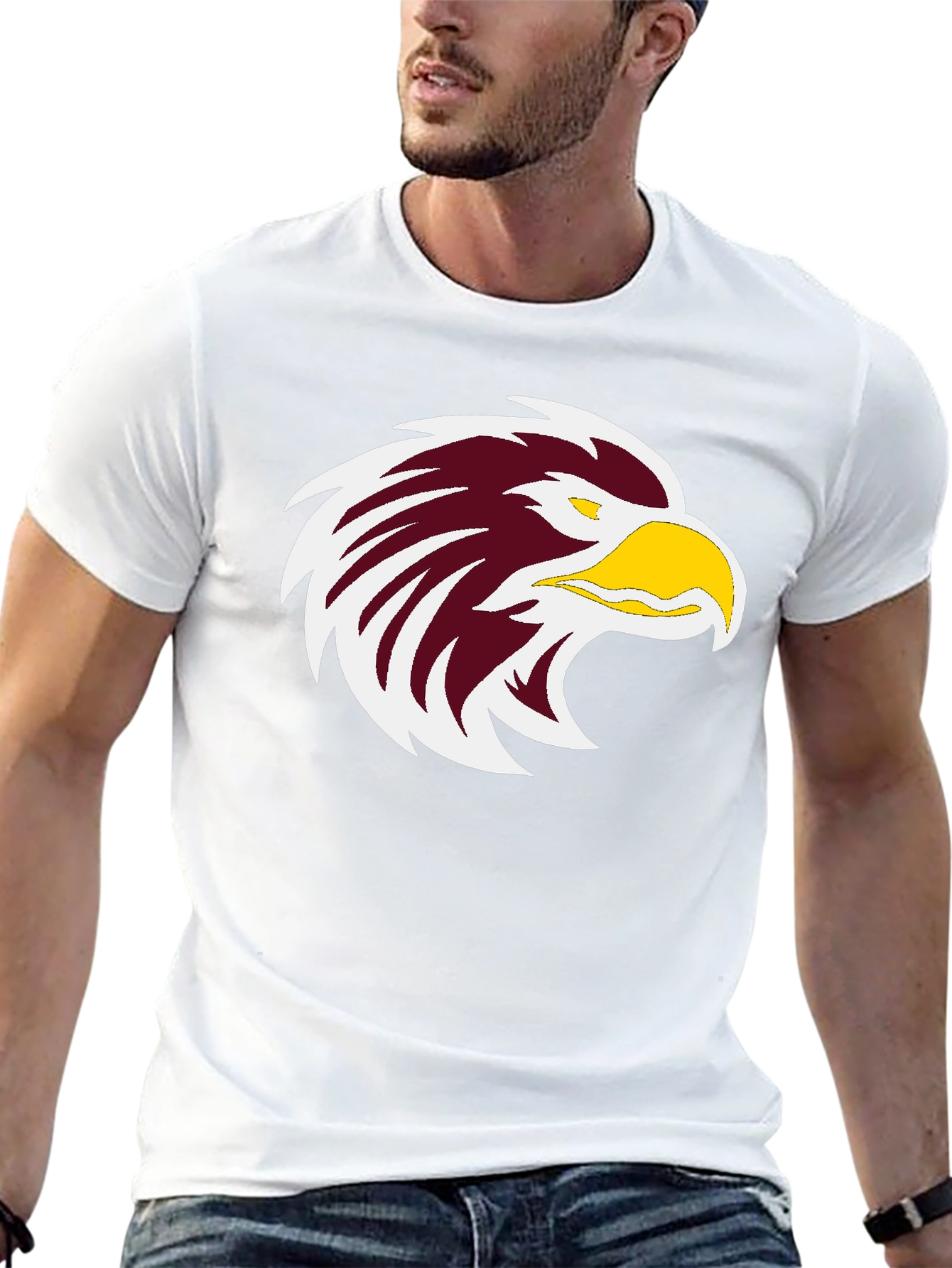 Bold Eagle Graphic Print Black T-Shirt