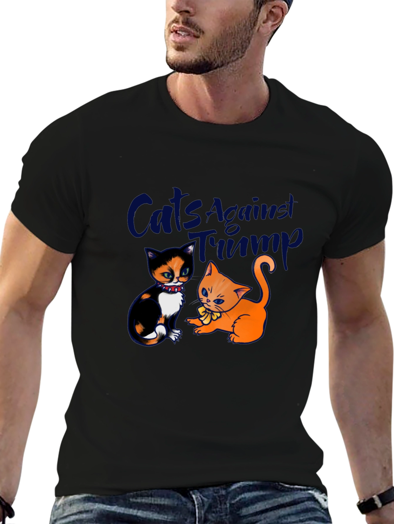 Cats Against Trump Novelty Graphic Tee