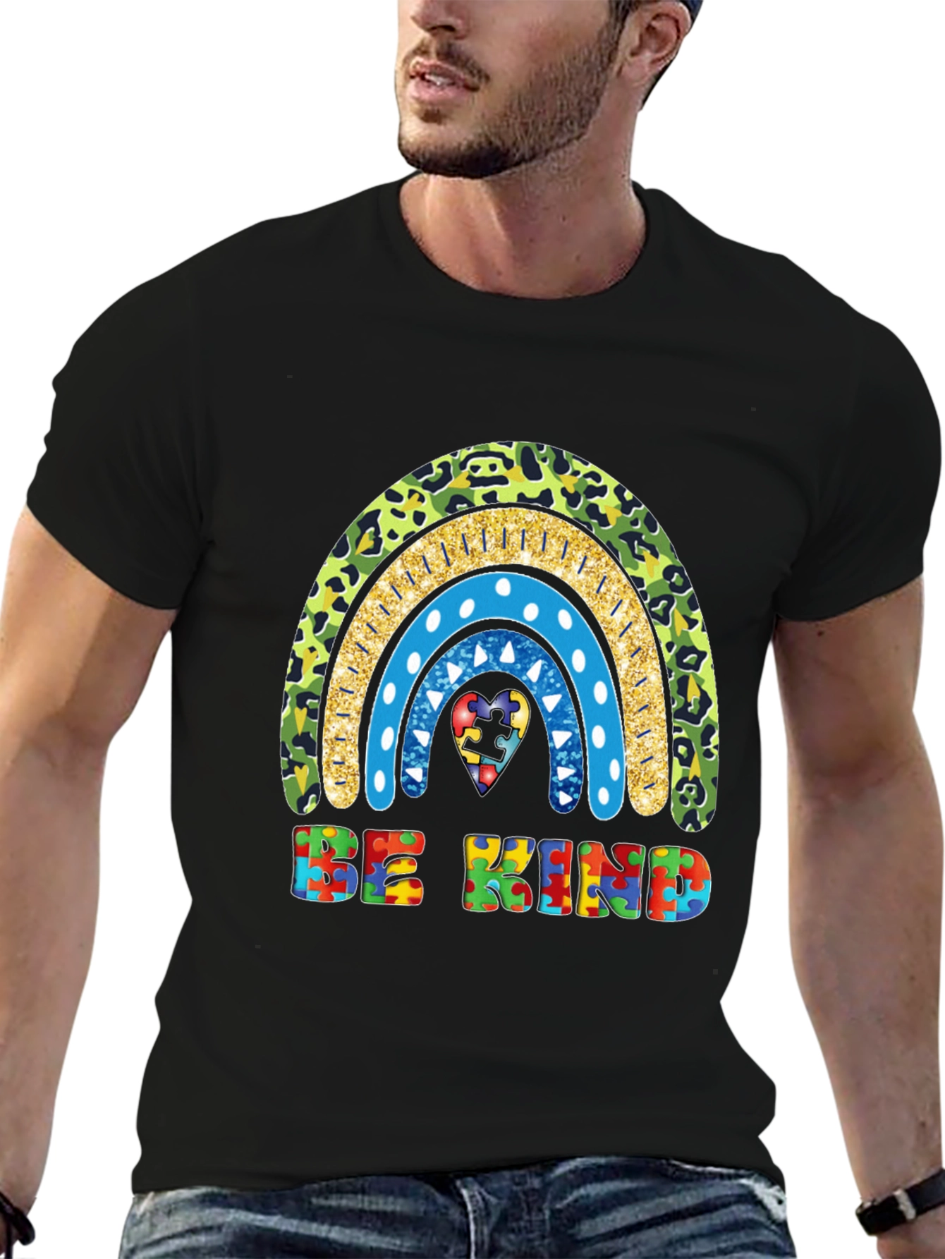 Be Kind Autism Awareness Rainbow T-Shirt