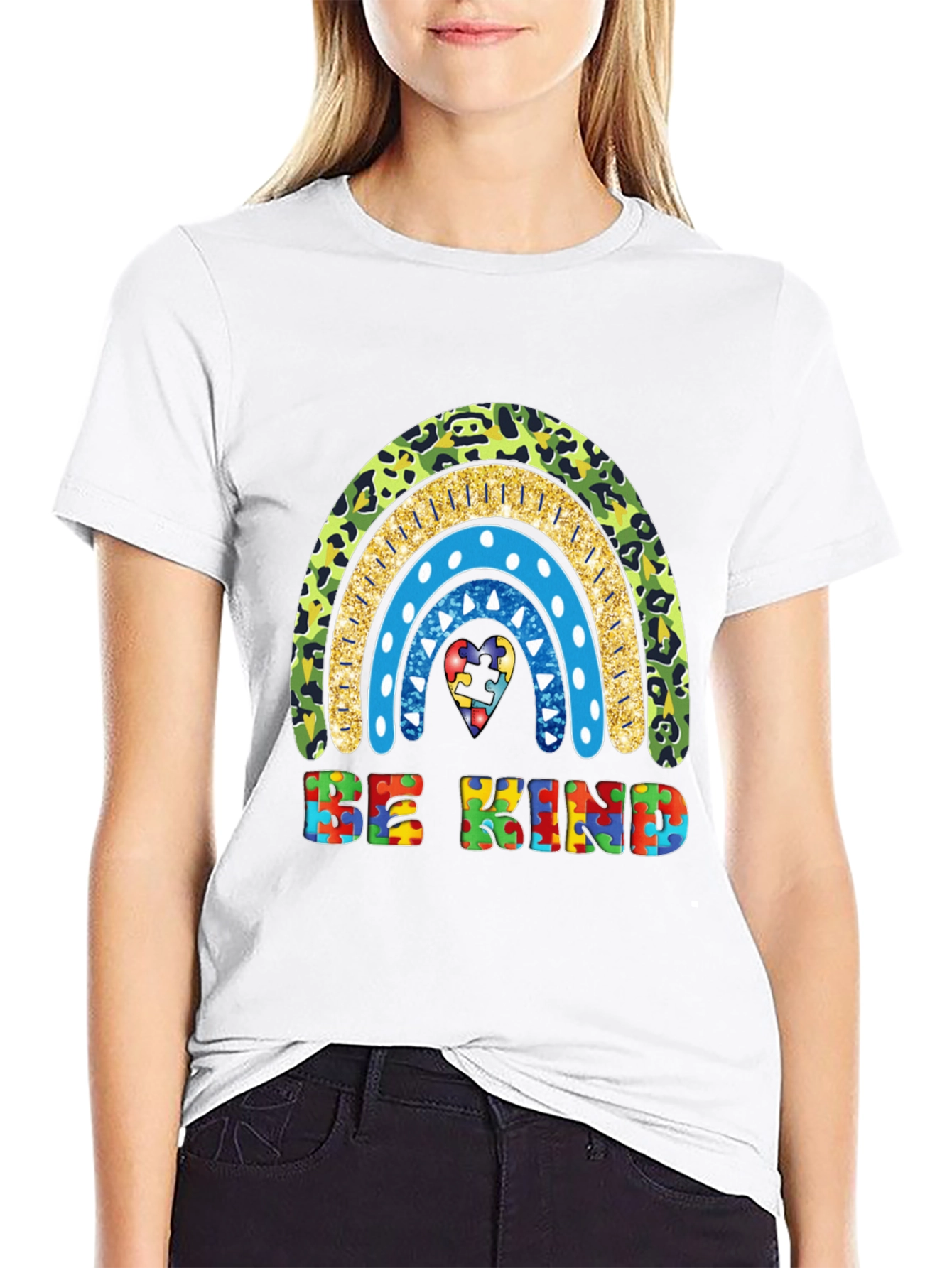 Be Kind Autism Awareness Rainbow T-Shirt