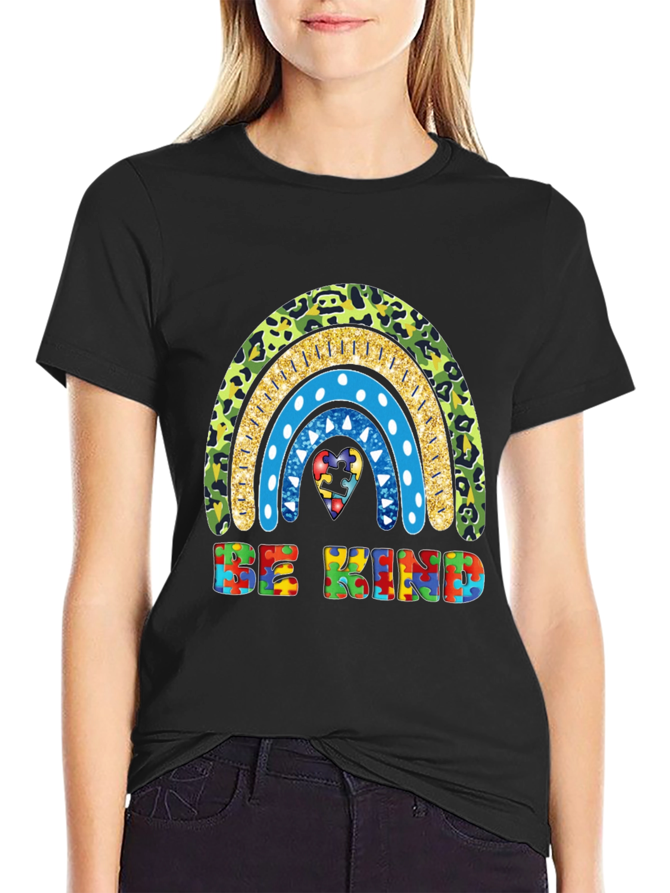 Be Kind Autism Awareness Rainbow T-Shirt