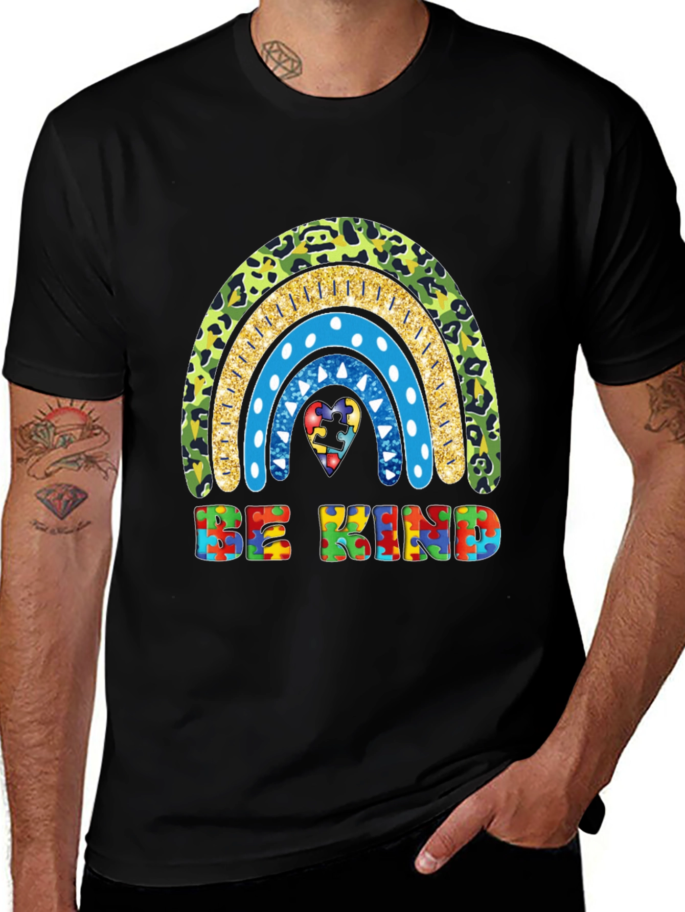 Be Kind Autism Awareness Rainbow T-Shirt