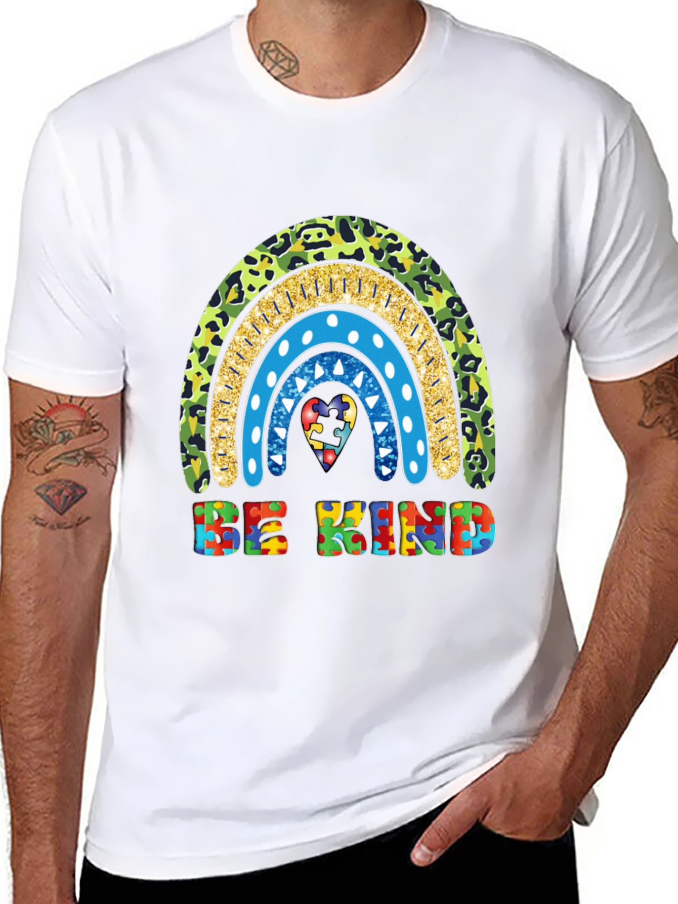 Be Kind Autism Awareness Rainbow T-Shirt