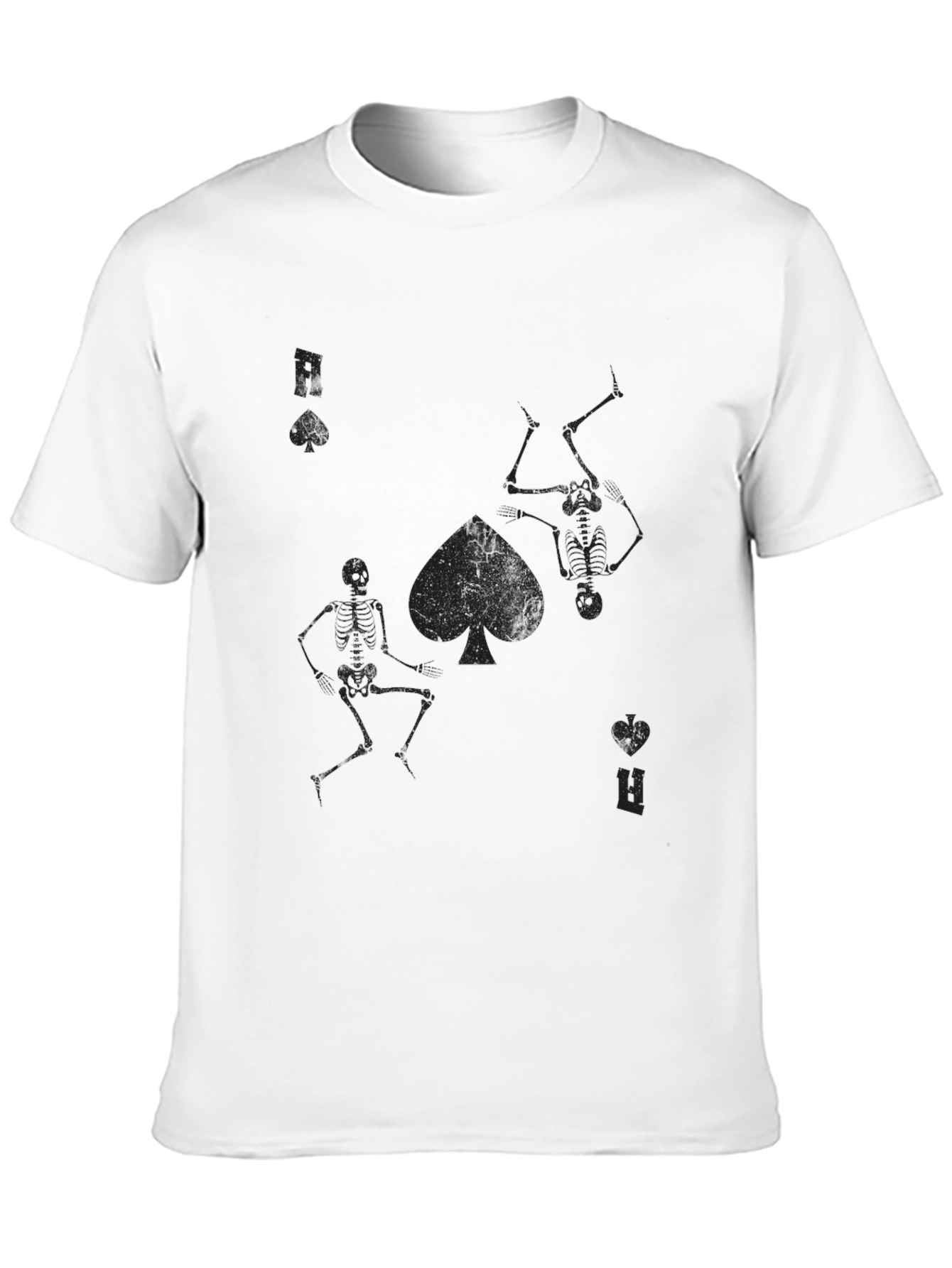 Black Ace of Spades Skeleton T-Shirt